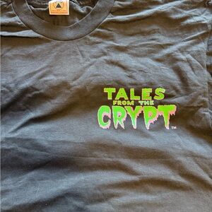Delta Black "Tales From The Crypt" Short Sleeve Tee with Green and Pink Graphic